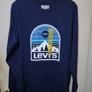 Levi's Men's Graphic Long Sleeve Top Multi Color Size Medium New With Tags